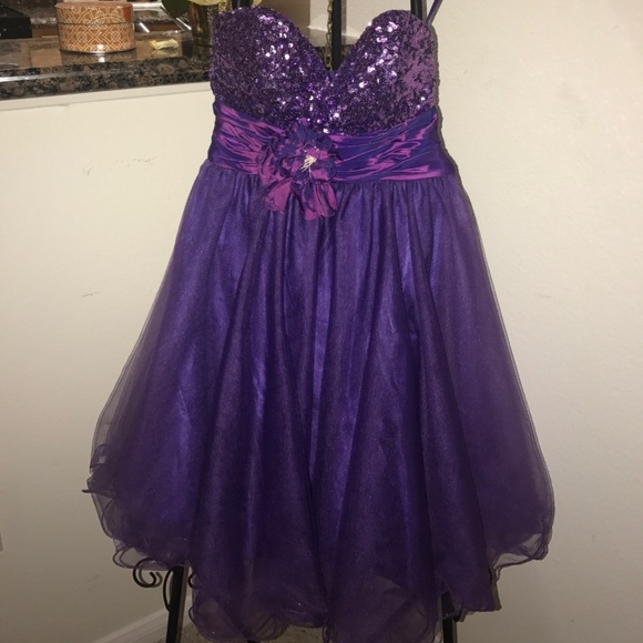 Sequin & Satin Cocktail Dress - Picture 2 of 5